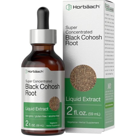 Black Cohosh Root Liquid Extract | 2 oz | Vegetarian Supplement for Men and Women | by Horbaach