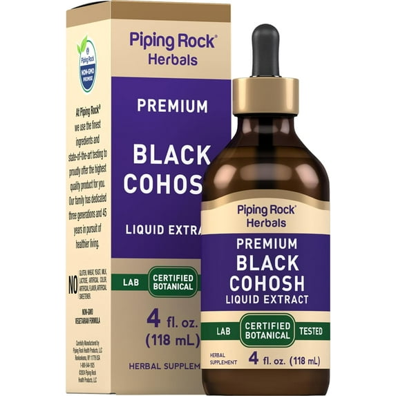 Black Cohosh Root Liquid Extract | 4 Fl Oz for Men and Women | by Piping Rock