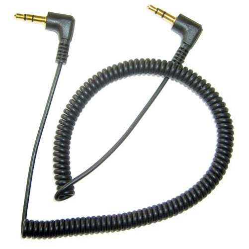 Black Coiled Aux Cable Car Stereo Wire Audio Speaker Cord 3.5mm Jack Adapter Auxiliary Compatible With iPhone SE 6S Plus 6 Plus 5S, iPad 9.7 3 2 W1K