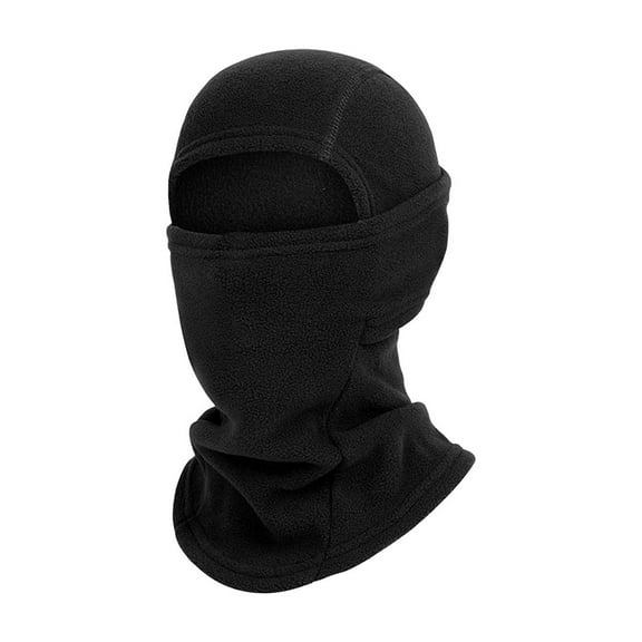 Black Cold Weather Fleece Cap With Breathable Fabric And Snug Suit For Helmet Liner And Daily Winter Protection