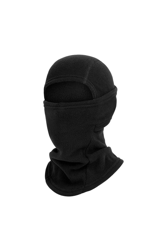 Black Cold Weather Fleece Cap With Breathable Fabric And Snug Suit For Helmet Liner And Daily Winter Protection