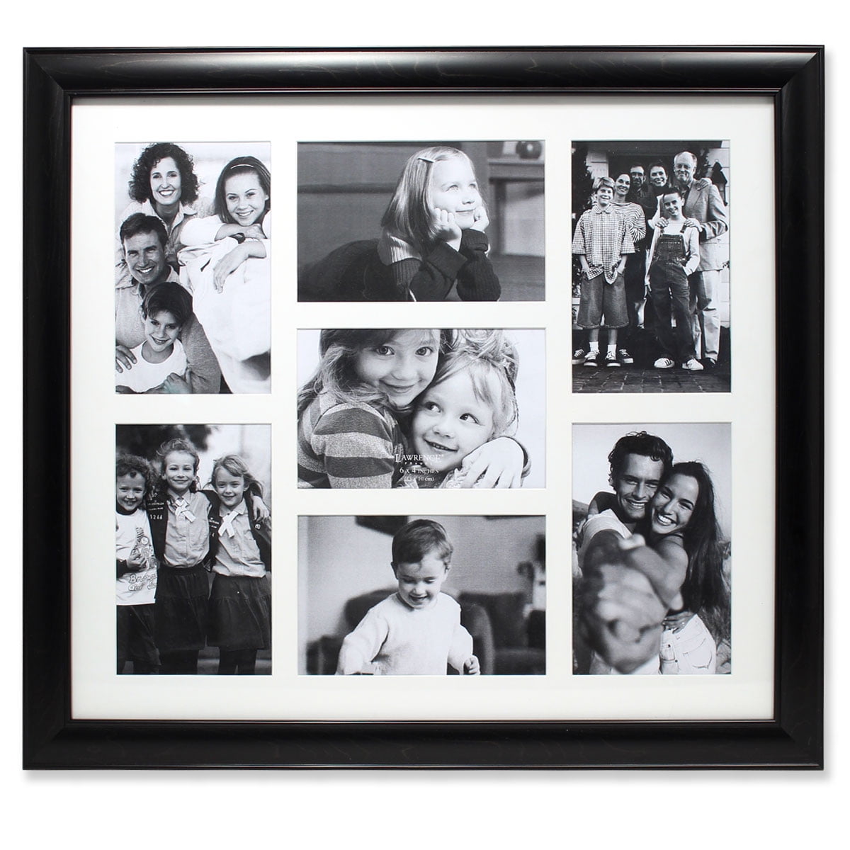 Black Composite Seven Opening Collage Picture Frame