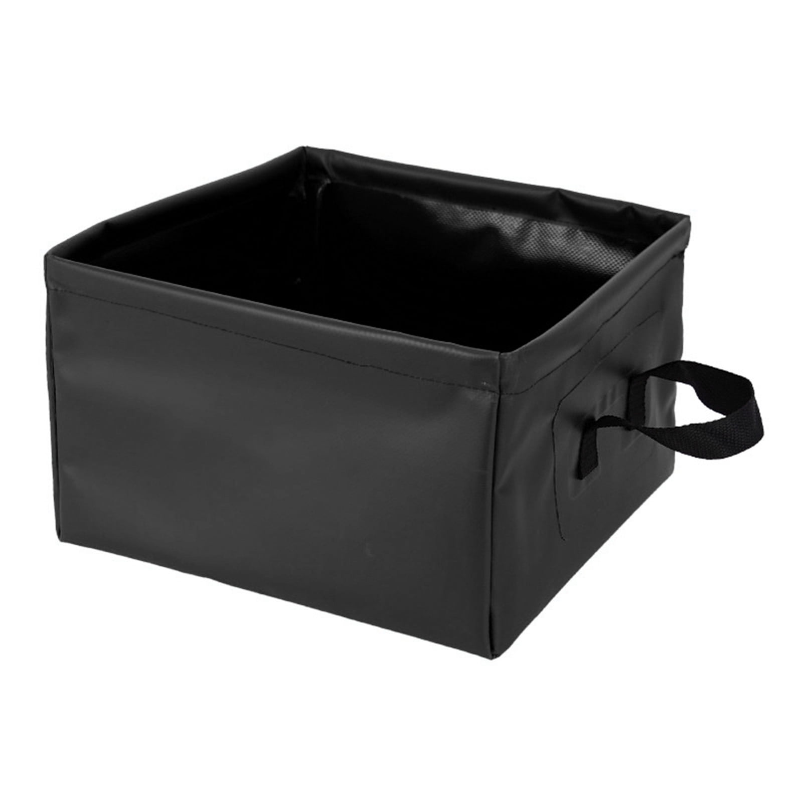 Black Collapsible Portable Folding Camping Bucket 13L - Travel Hiking ...