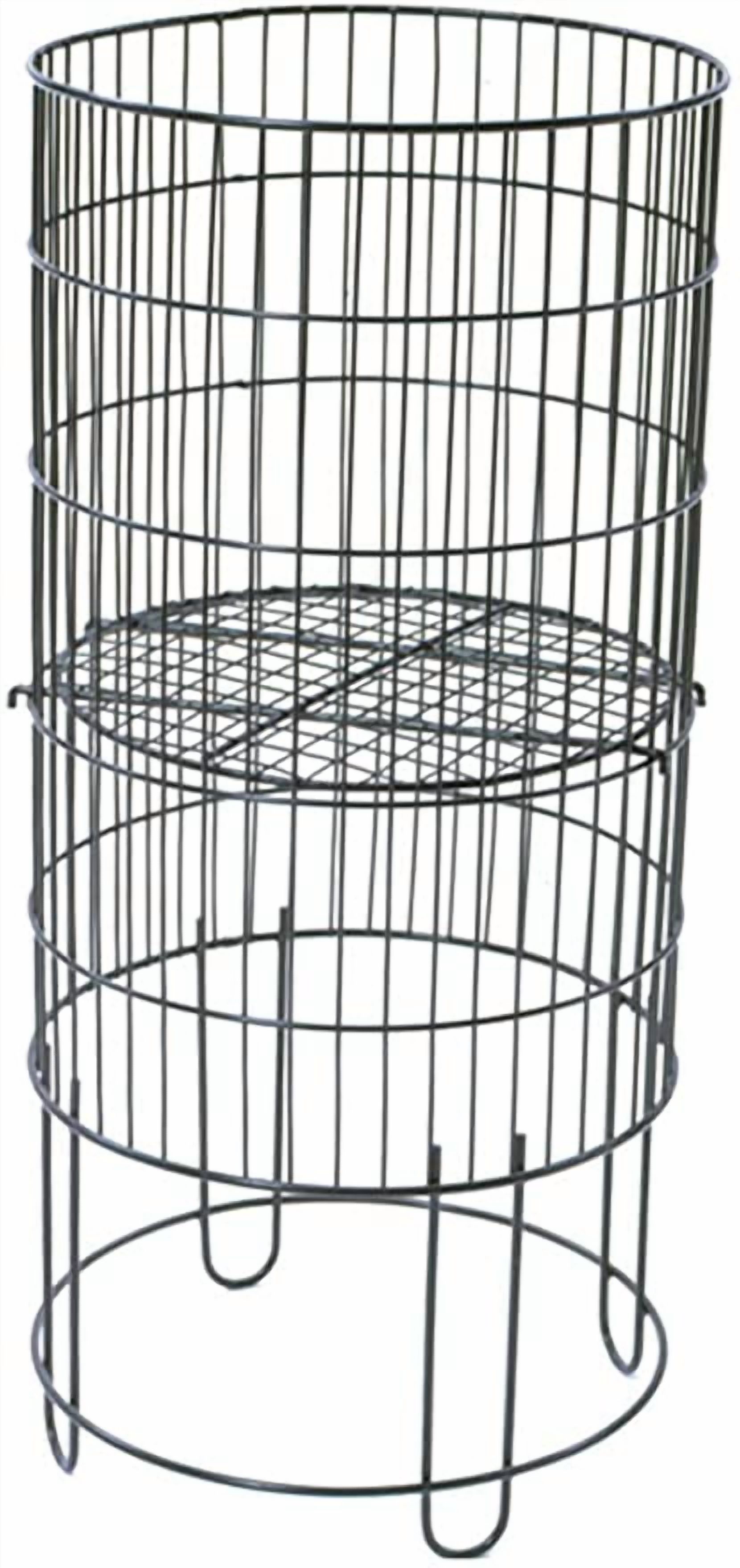 Black Collapsible Round Dump Bin Display Basket Retail Store Fixture 15"