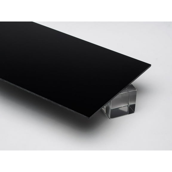 Black Color #2025 Acrylic Plexiglass Sheet, Durable, Scratch-Resistant - Ideal for Signage, Displays, DIY Projects, and Home Decor. Choose Your Size & Thickness. (Black, 1/8" x 12" x 12")