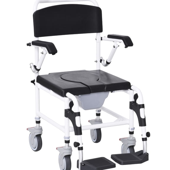 Black Color, 38.5" Height - Four Castors for Smooth Rolling - Throughout the Home - Comfortable Mobility Option