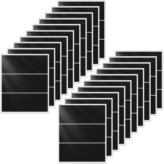 Black Color Coding Labels 4  2 Inches Self-Adhesive Rectangle Stickers Waterproof Name Tags for Office School Home 60 PCS