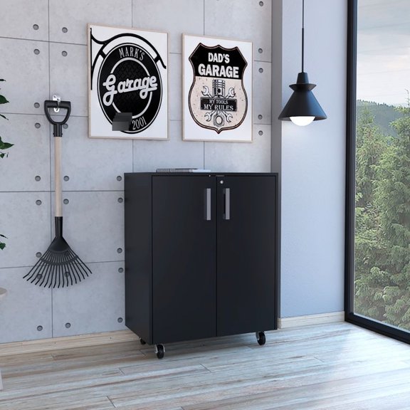 Black Color - Keyed Padlock for Safety - Office Storage - Polished Appearance