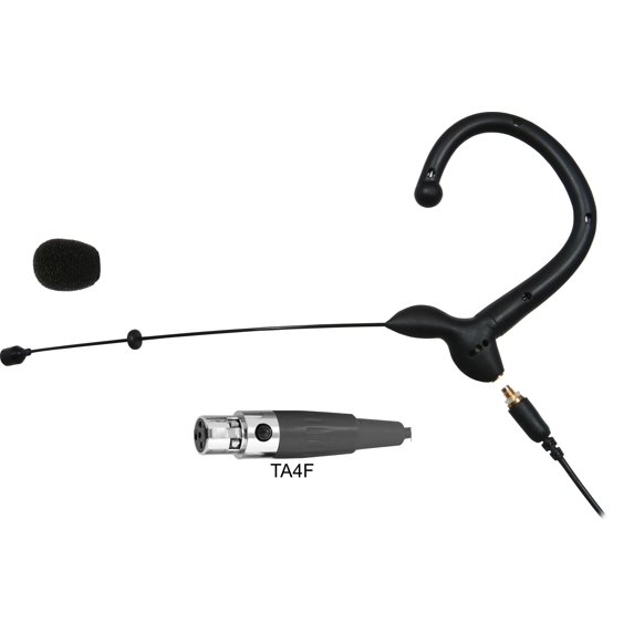 Black Color Lightweight Omnidirectional Microphone for Presentations with SHU (TA4F) Connector Plug