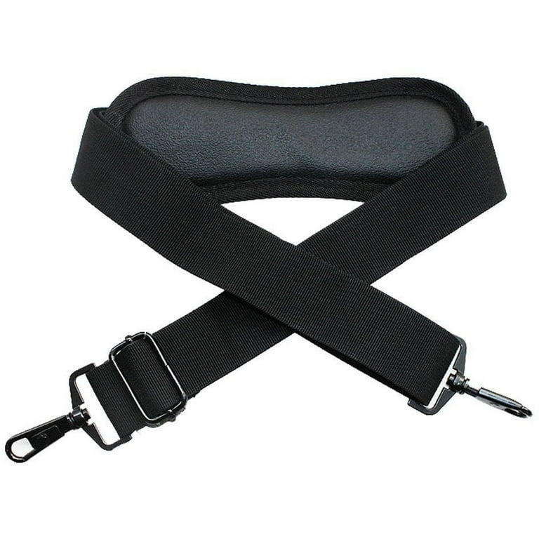 Black Color Padded Adjustable Up to 54 Length Shoulder Strap with Swivel  Hook for Bags/Briefcases/Luggage