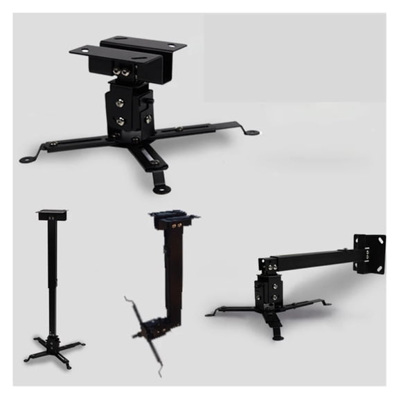 Black Color Projector Ceiling Mount Adjustable 43 To 65cm Roof Bracket For DLP LCD LED Beamer Wall Hanger