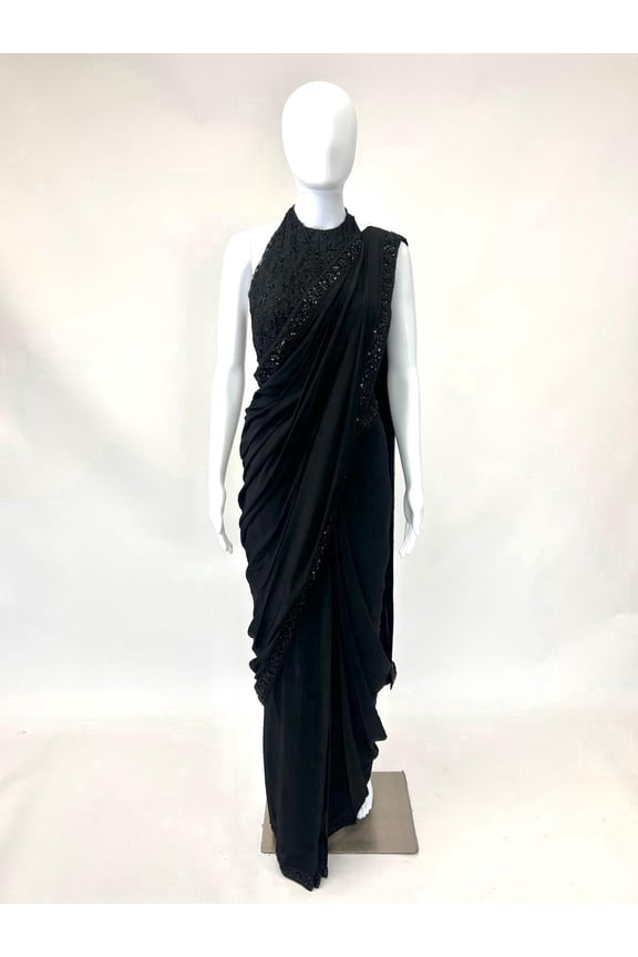 Black Color Readymade Saree