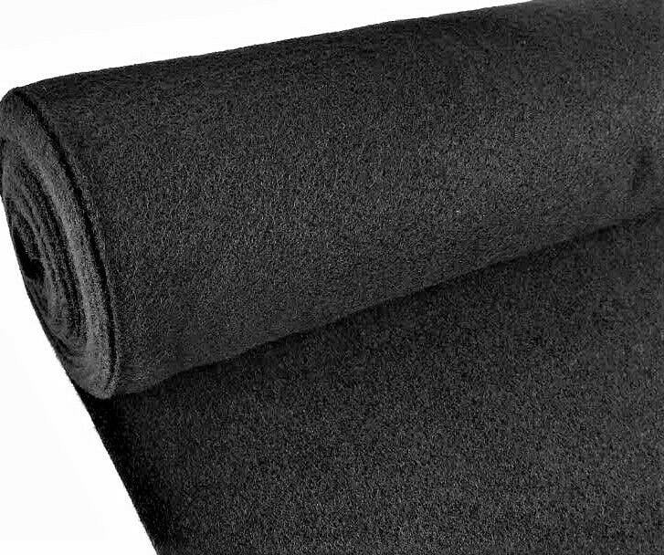 Black Color Upholstery Durable UnBacked Automotive Marine Carpet 48