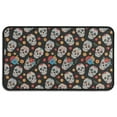 thumbnail image 1 of Black Colorful Skull Flower Pattern Door Rugs,Washable Non Slip Door Mats Indoor,Decorative Door Mats,Entry Mat Indoor for Entrance,Bedroom,Kitchen,Bathroom,30"x17", 1 of 6