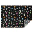 thumbnail image 1 of Black Colorful Skull Mushroom Pattern Rectangle Tablecloth 60"x84",Waterproof Polyester Rectangle Table Cloth, Wipeable Spillproof Polyester Tablecloth for Dining, Camping, Indoor and Outdoor, 1 of 5