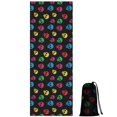 thumbnail image 1 of Black Colorful Skull Pattern Hot Yoga Mat Towel Non Slip for Hot Yoga - Quick-Drying Yoga Mat Cover with 4 Corner Pockets with Travel Bag - Hot Yoga Towel Non Slip 74"x26", 1 of 6