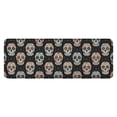 thumbnail image 1 of Black Colorful Skull Pattern Kitchen Rug Mat,Kitchen Runner Rugs Non Skid Washable,Decorative Kitchen Floor Mats for Kitchen,Sink,Laundry,17"x47.2", 1 of 7