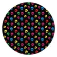 thumbnail image 1 of Black Colorful Skull Pattern Round Fitted Tablecloth with Elastic Edge,Dining Table Cover Waterproof,Outdoor Round Tablecloth for Camping,Dining,Indoor and Outdoor, 1 of 7