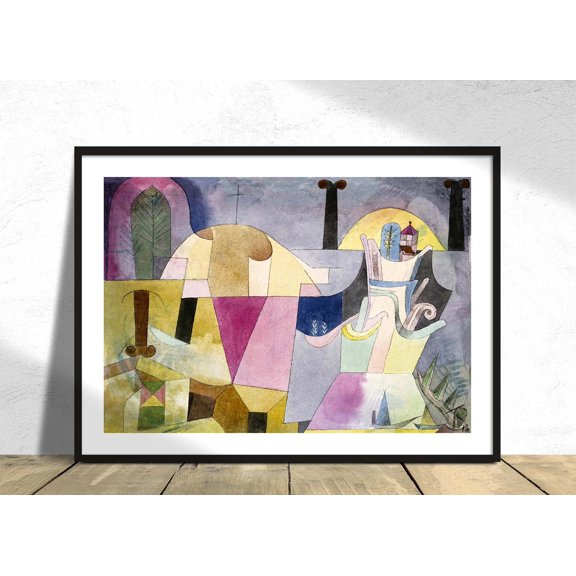 Black Columns In A Landscape Paul Klee Modern Abstract Poster Reproduction 20Th Century Expressionism Wall Art Famous Modern Art, Unframed Paper Poster 8x10in