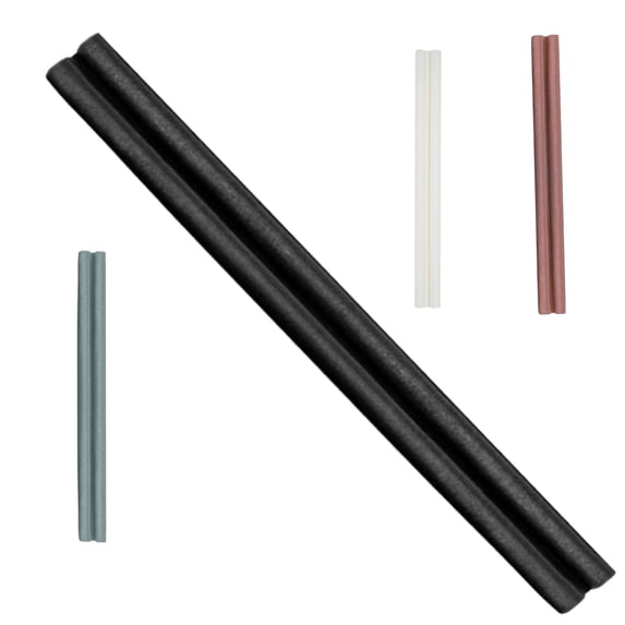 Black Comfort 2 Sided Door Draft Stopper for Bottom of Door - Keeps Cold Air in & Heat Out 100% Sound Proofing Strip Gap Filler Quick Install Noise Blocker Sweep for Home