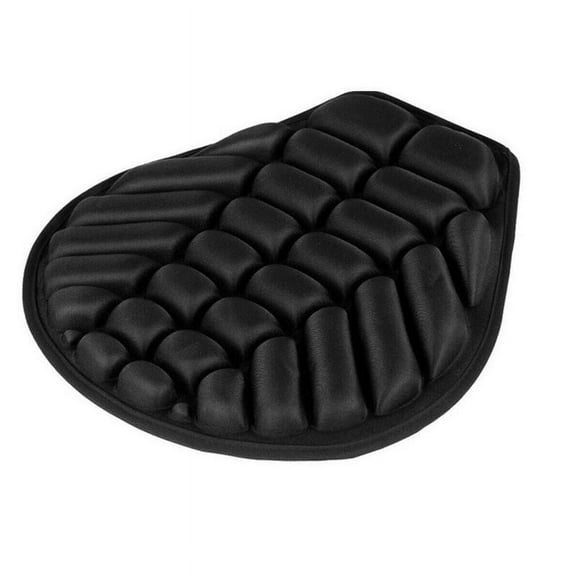 Black Comfort Gel Seat Cushion Cover Shock Absorb Pad Fits For Motorcycle