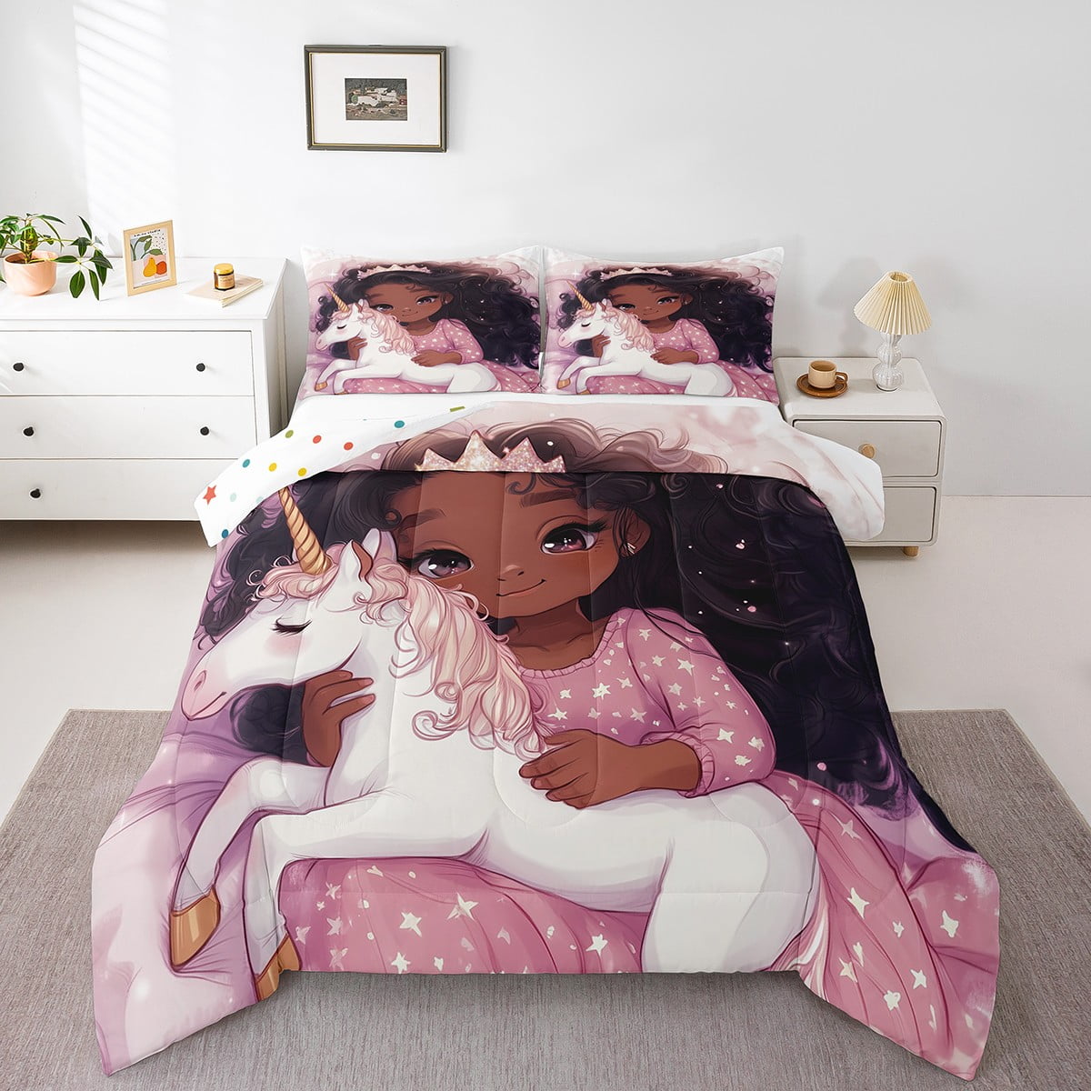 Bedding Pillows Queen Comforter Justice Faux Fur Unicorn Bedding Pink  Unicorn Comforter Set Wings Bedding Kawaii Dreamy Butterflies