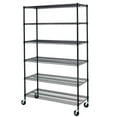 thumbnail image 1 of Black Commercial 6 Tier Shelf Adjustable Steel Wire Metal Shelving Rack, 1 of 7