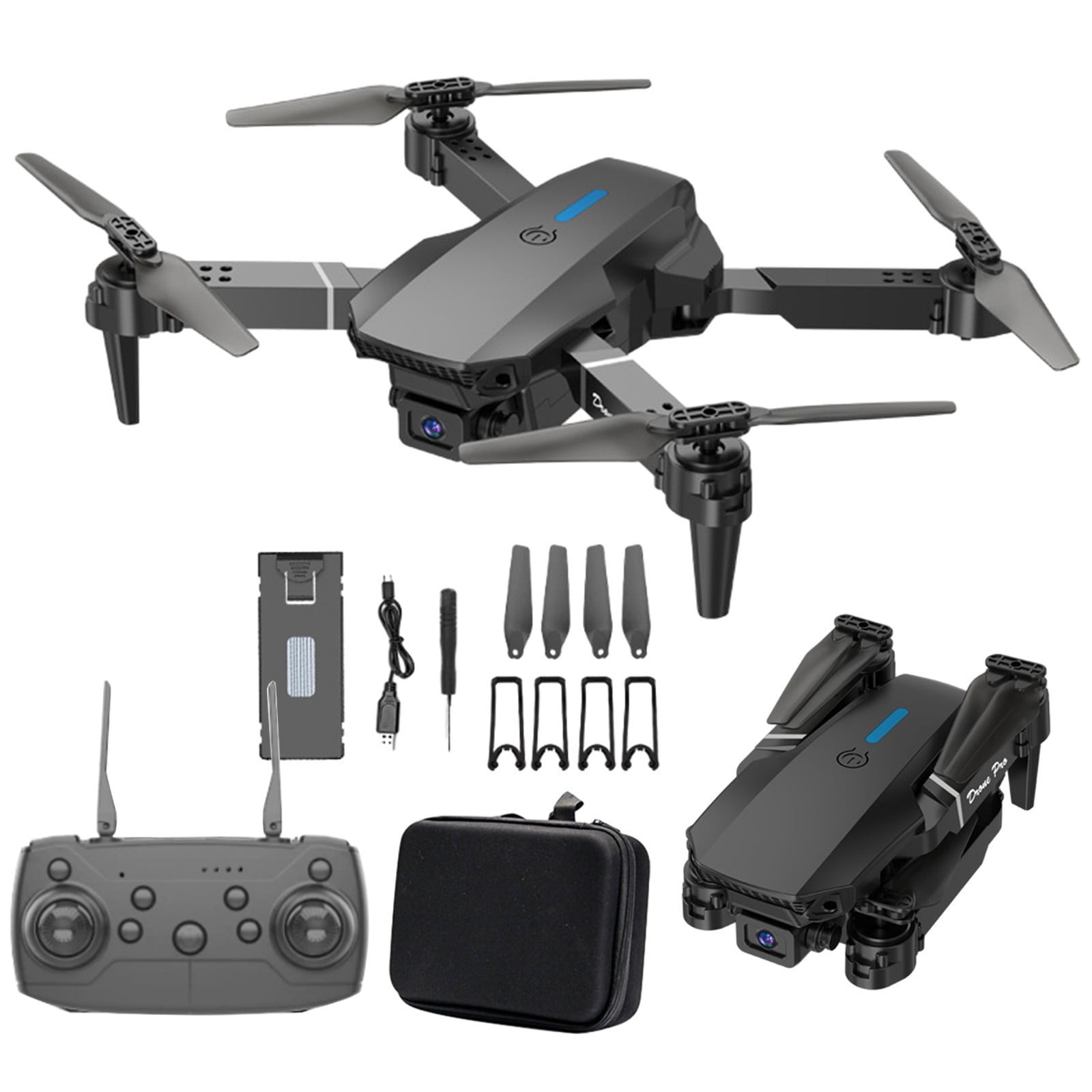 Black Compact Foldable Drone With 1080P Hd Camera Wifi Real Time ...