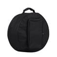 thumbnail image 1 of Black Compact Snare Drum Backpack Case with Shoulder Strap and External Pockets - Musical Instrument Accessory, 1 of 7