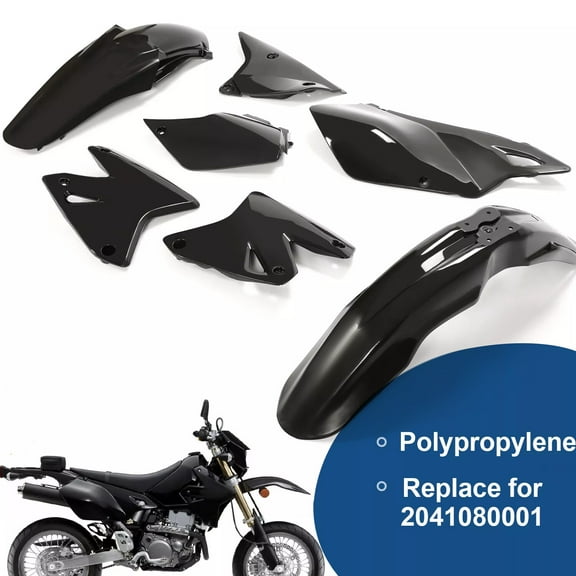 Black Complete Motorcycle Plastic Kit Fairing Set For Suzuki DRZ400S DRZ400SM