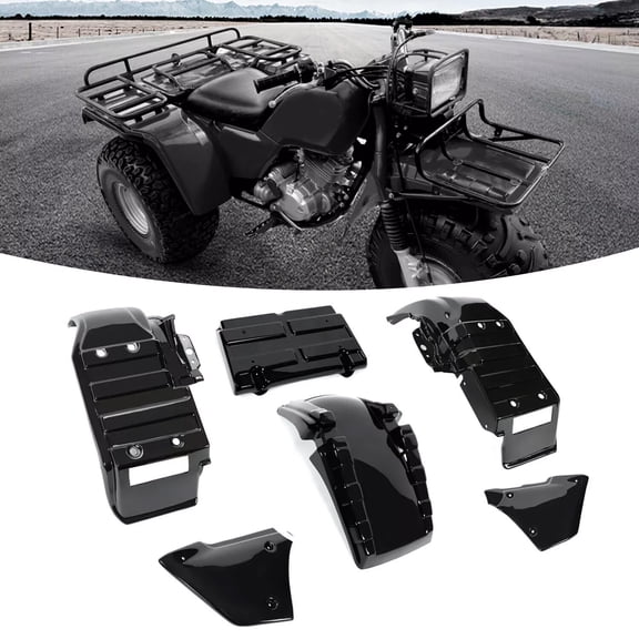Black Complete Plastic Fender Kit For Ho nda Big Red ATC250ES ATC 250ES 1985-1987