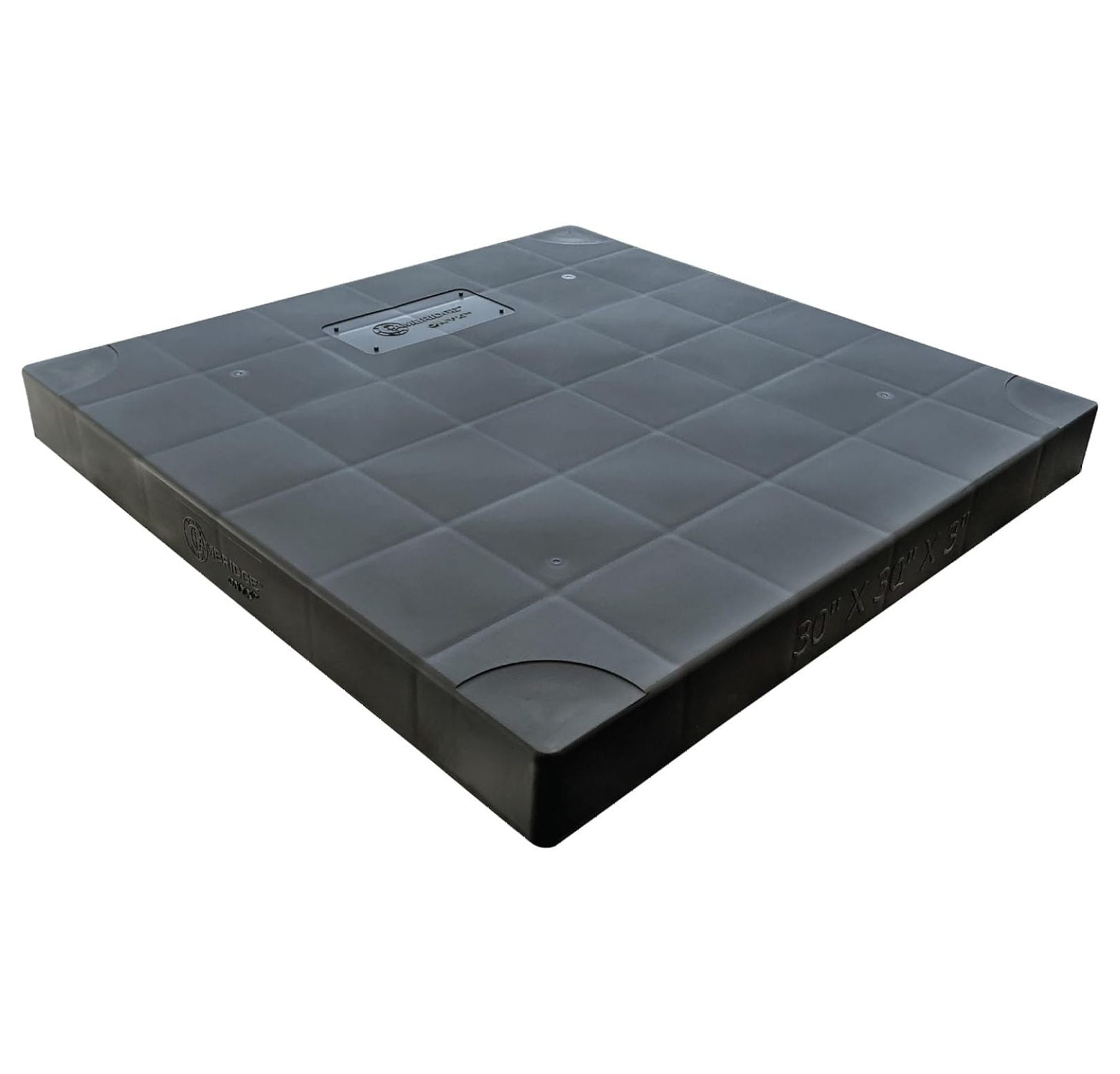 Black Condenser Pad/Base, 30x30x3 in – Supports Air Conditioner Units and Other Outdoor Equipment