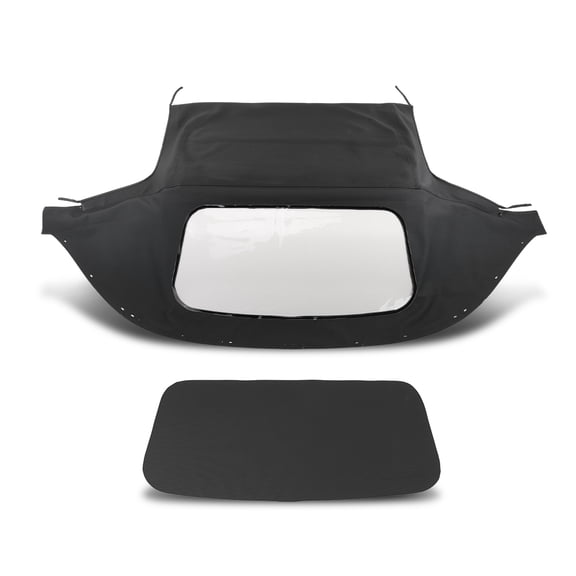 Black Convertible Soft Top w/ Plastic Window Fit For Mazda Miata 1990-2005