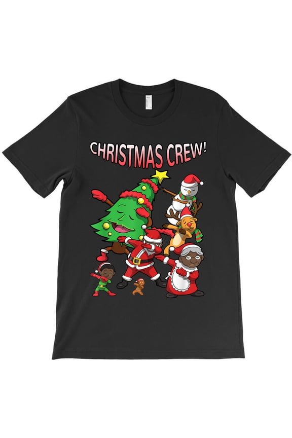 Black Cool Saint Nicholas Claus African American Christmas Crew Dabs Mask Themed G35986 Unisex T-Shirt, Up to Size 5XL
