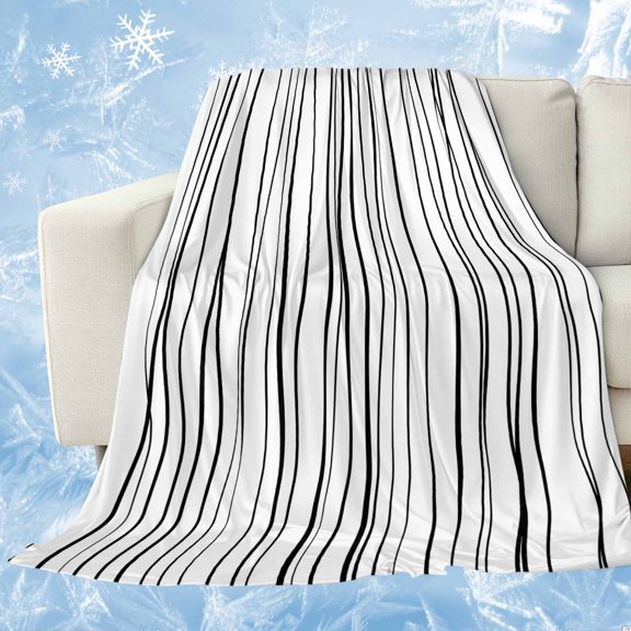 Black Cooling Blanket,Lightweight Breathable Summer Throw Blanket with Double Sided Cold Effect,Abstract Lines Gradient Minimalist Modern Texture Picnic Blankets Bed Sheet for Hot Sleepers 30"x40"