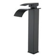 Black Copper Core Hot And Cold Wash Basin Faucet Above Counter Basin