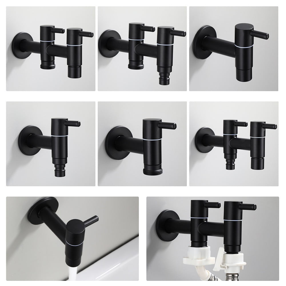 Black Copper Finished Washing Machine Outdoor Garden Faucet Tap Water