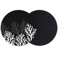 thumbnail image 1 of Black Coral Coastal Coasters Set of 2, Absorbent Coasters for Drinks, Seaside Nautical Summer Ocean Sea Coaster for Desk Coffee Table Protection, Home Decor House Warming Gifts 4", 1 of 8