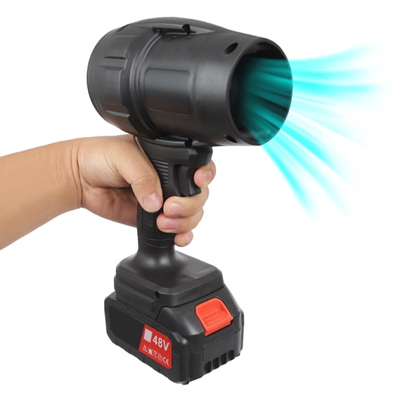 Black Cordless Portable Car Dryer Blower, 28000 RPM High Power Handheld Air Blower with 13000mAh Battery for Auto Detailing, Pet Grooming, Home & Inflatables