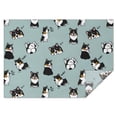 thumbnail image 1 of Black Corgi Rectangle Tablecloth 60"x84",Waterproof Polyester Rectangle Table Cloth, Wipeable Spillproof Polyester Tablecloth for Dining, Camping, Indoor and Outdoor, 1 of 5