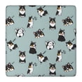 thumbnail image 1 of Black Corgi Square Fitted Tablecloth with Elastic Edge,Square Table Cover,Washable Elastic Table Cover for Home Kitchen Party Decor 36"x36", 1 of 6