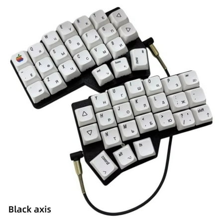 V4.1 Split Keyboard Hot-swappable Wired MX Mechanical Keyboard, Black