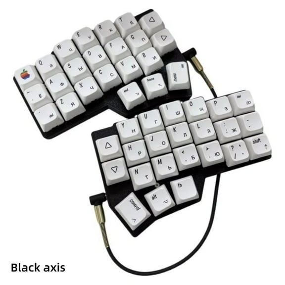 V4.1 Split Keyboard Hot-swappable Wired MX Mechanical Keyboard, Black