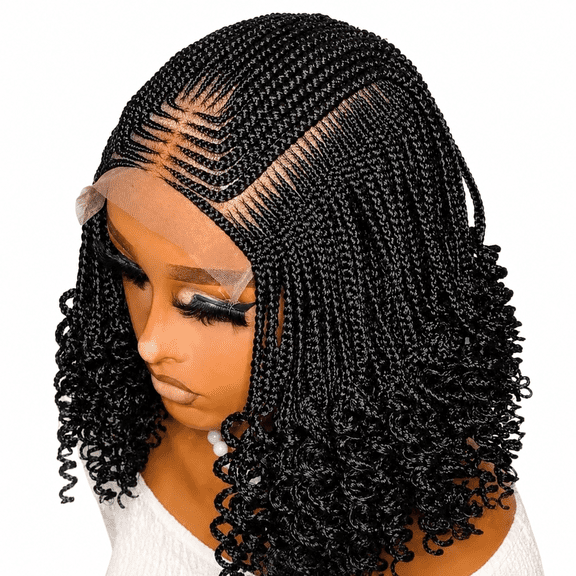 Black Cornrows Style for Classic Ladies Female Wig with Natural Look and Comfortable Fit Ideal for Women Appreciating Timeless Fashion