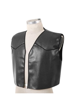 Black Costume Biker Vest