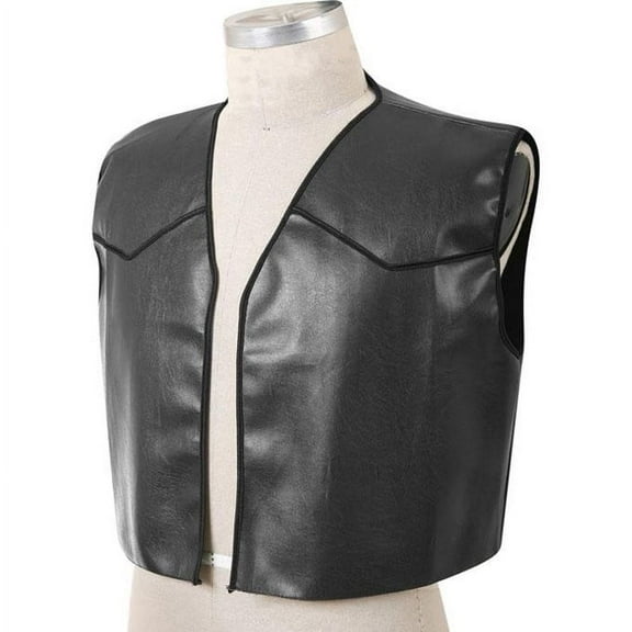 Black Costume Biker Vest