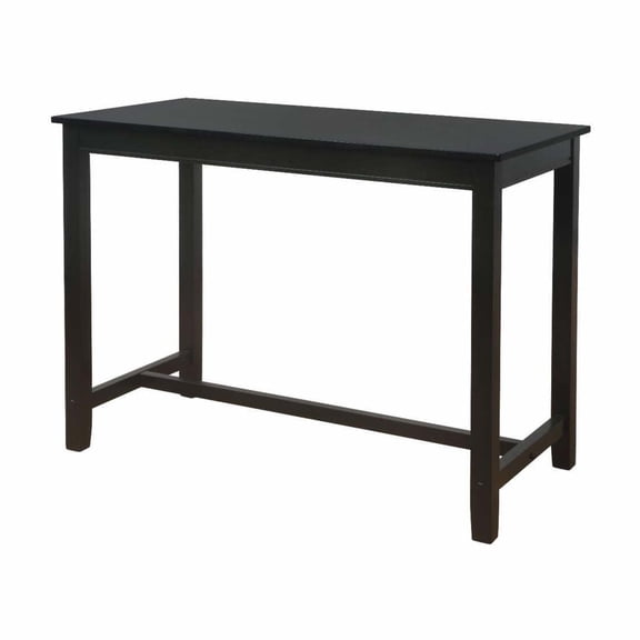 Black Counter Height Pub Table - Solid Wood Kitchen Island Table - 27x36 Inch