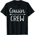 thumbnail image 1 of Black Cousin Crew T-Shirt: Classic Fit, Crew Neck, Short Sleeve, Letter Print - Adult Polyester/Cotton, 1 of 3