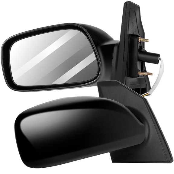 Black Cover Power View Mirrors For 2003-08 Toyota Corolla Driver+Passenger Side