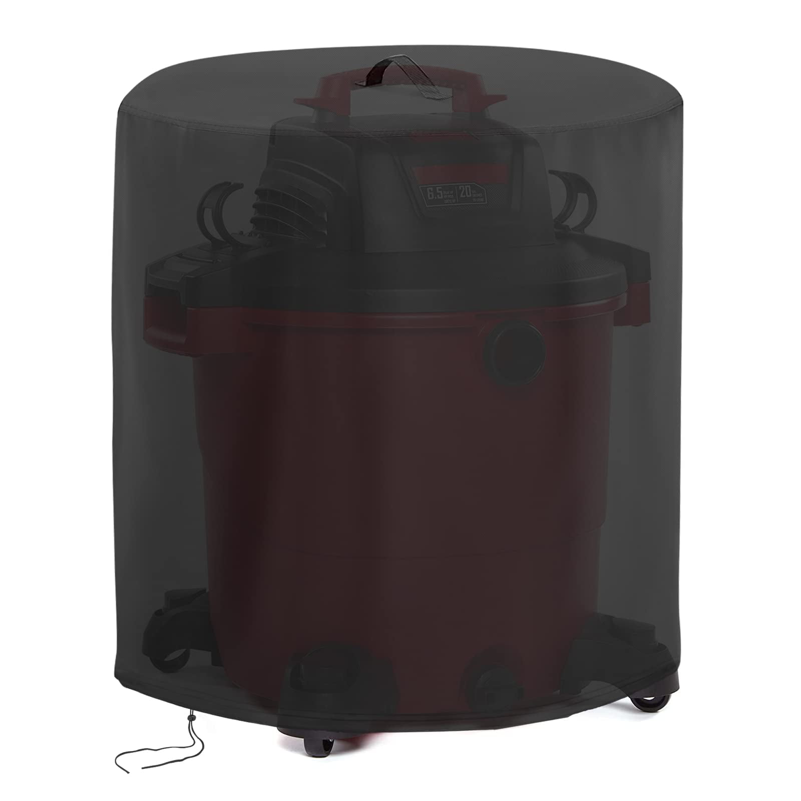 Black Cover for Shop Vac, 24''D x 26.5''H Wet and Dry Shop Vacuum Cleaners Dust Cover Protection for 12-16 Gallon Shop Wet Dry Vacuums